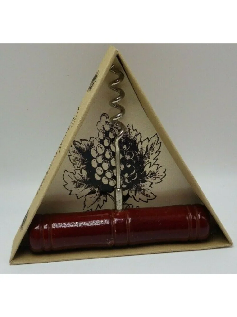 Wine bottle Opener Wood Tee Handle Corkscrew boxed